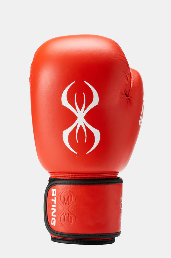 STING Competition approved boxing gloves red