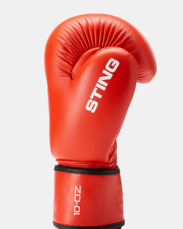 STING Competition approved boxing gloves red