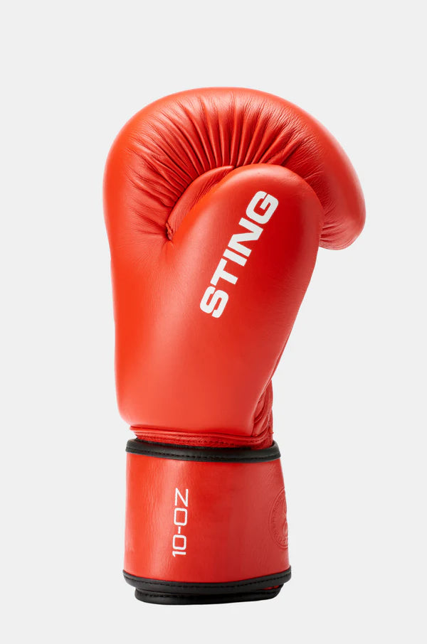 STING Competition approved boxing gloves red