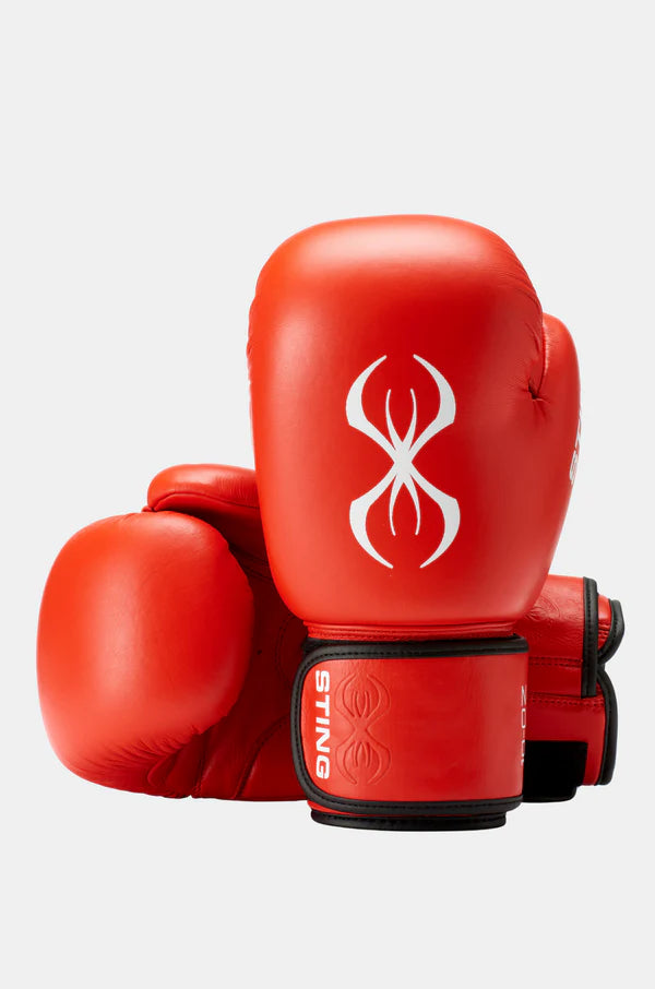 STING Competition approved boxing gloves red