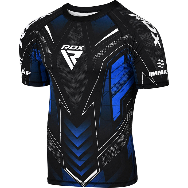 RDX IMMAF approvato Mezze Maniche Compressione Shirt