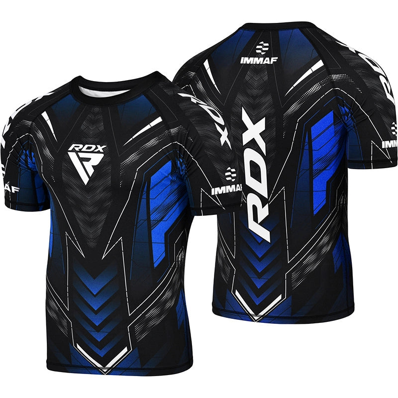 RDX IMMAF approvato Mezze Maniche Compressione Shirt