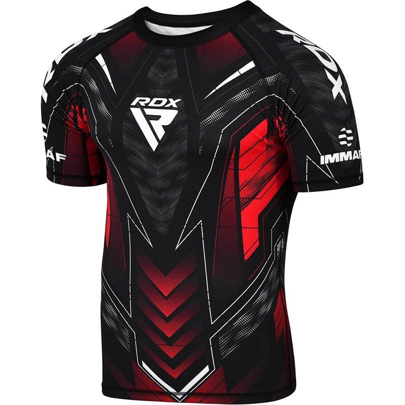 RDX IMMAF approvato Mezze Maniche Compressione Shirt