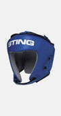 STING Competition approved open face head guard blue