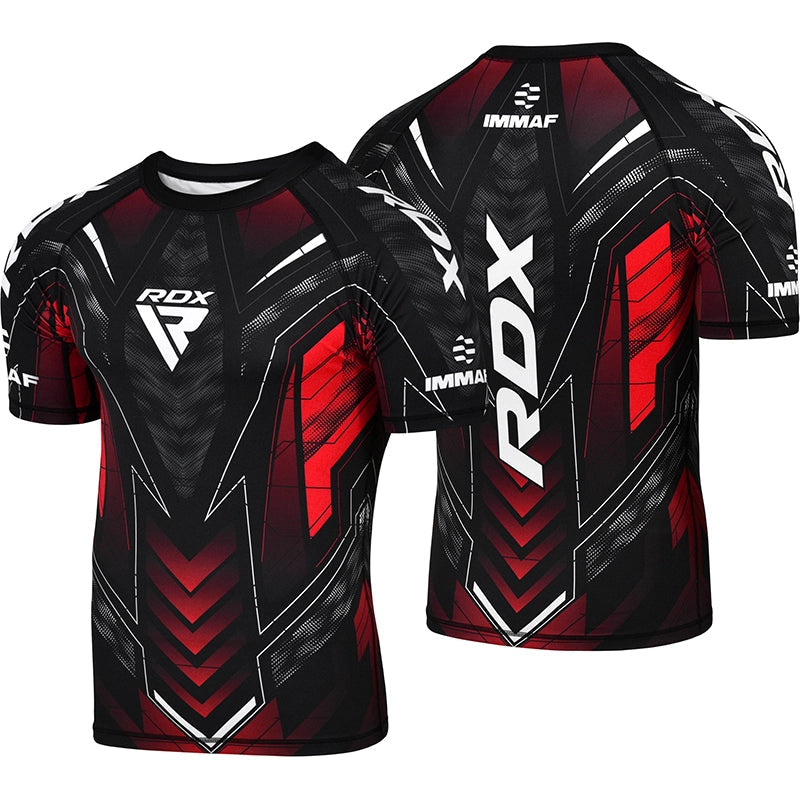 RDX IMMAF approvato Mezze Maniche Compressione Shirt