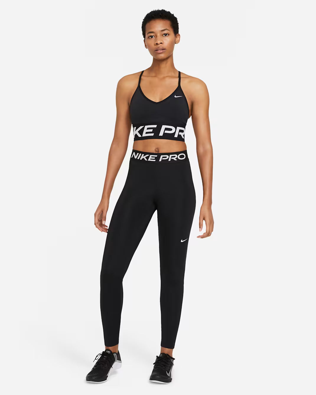 Nike Pro Leggings a vita media con inserti in mesh