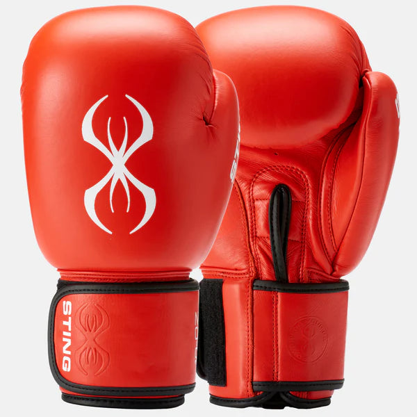 STING Competition approved boxing gloves red