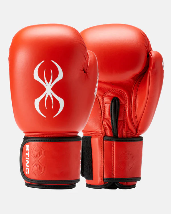 STING Competition approved boxing gloves red
