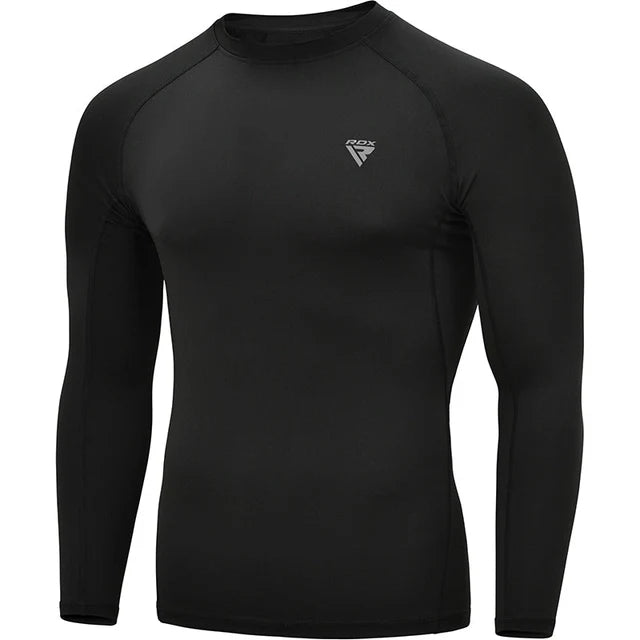 RDX T15 Rash Guard Nera a Maniche Lunghe