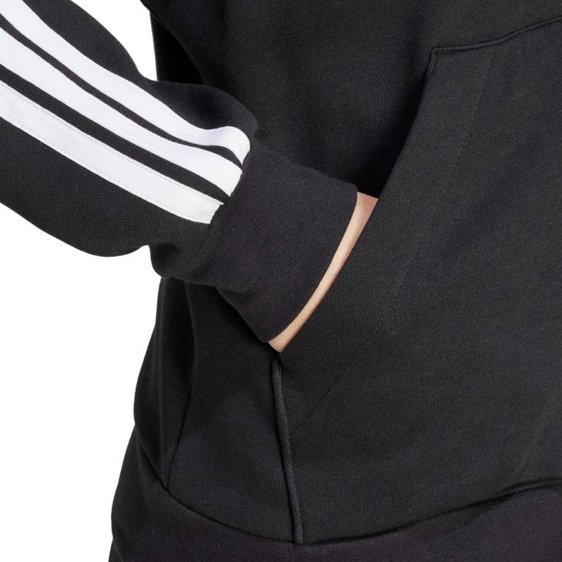 Felpa con cappuccio adidas Essentials 3 Stripes Full Zipp W JE1283