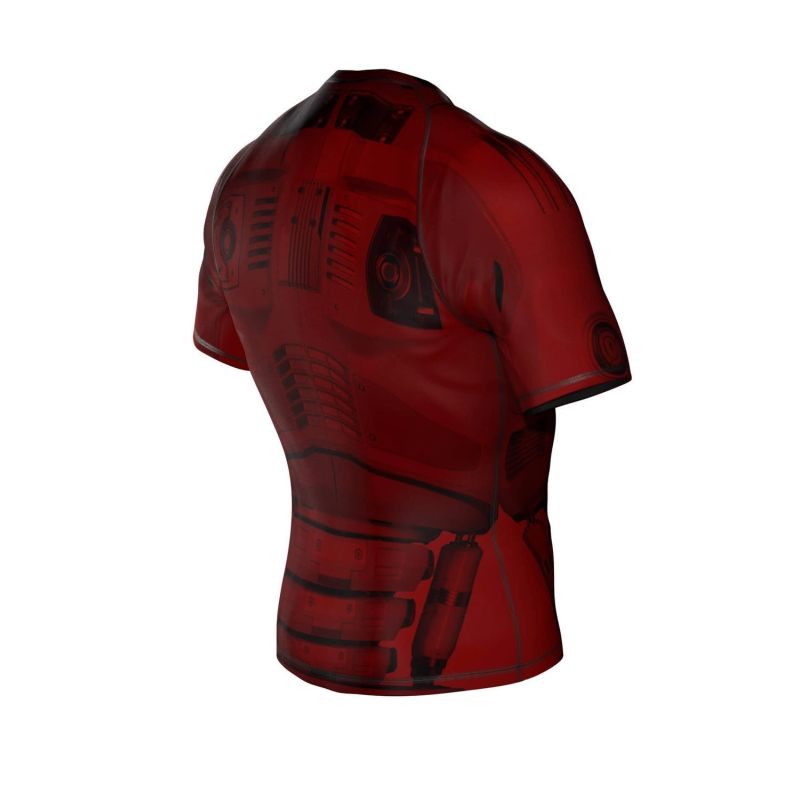 The "Cyborg" compression Rashguard is made of DBX MORE DRY M material.