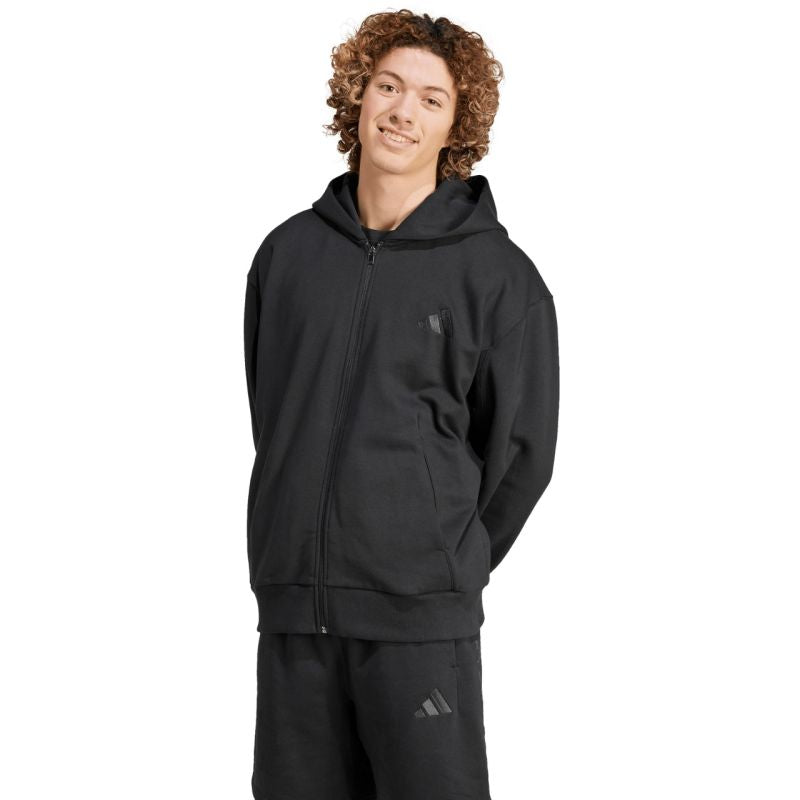 Men's adidas All Szn Fleece Full-Zip Hoodie Black IX1249