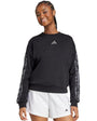Women's adidas Animal Print 3-Stripes French Terry Sweatshirt Black JM1835