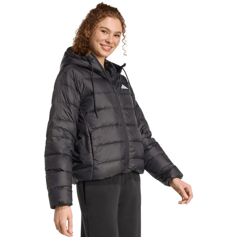 Women's adidas Essentials Climawarm Light Down Hoodie Jacket Black KC1580