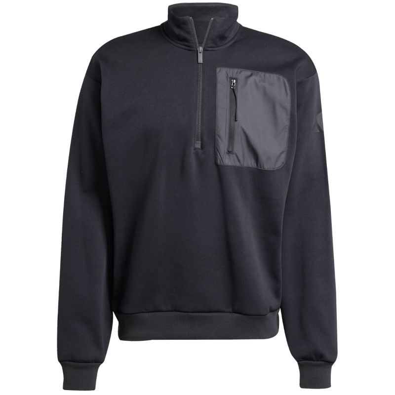 Men's adidas City Escape Fleece Half-Zip GD Sweatshirt Black JF3290