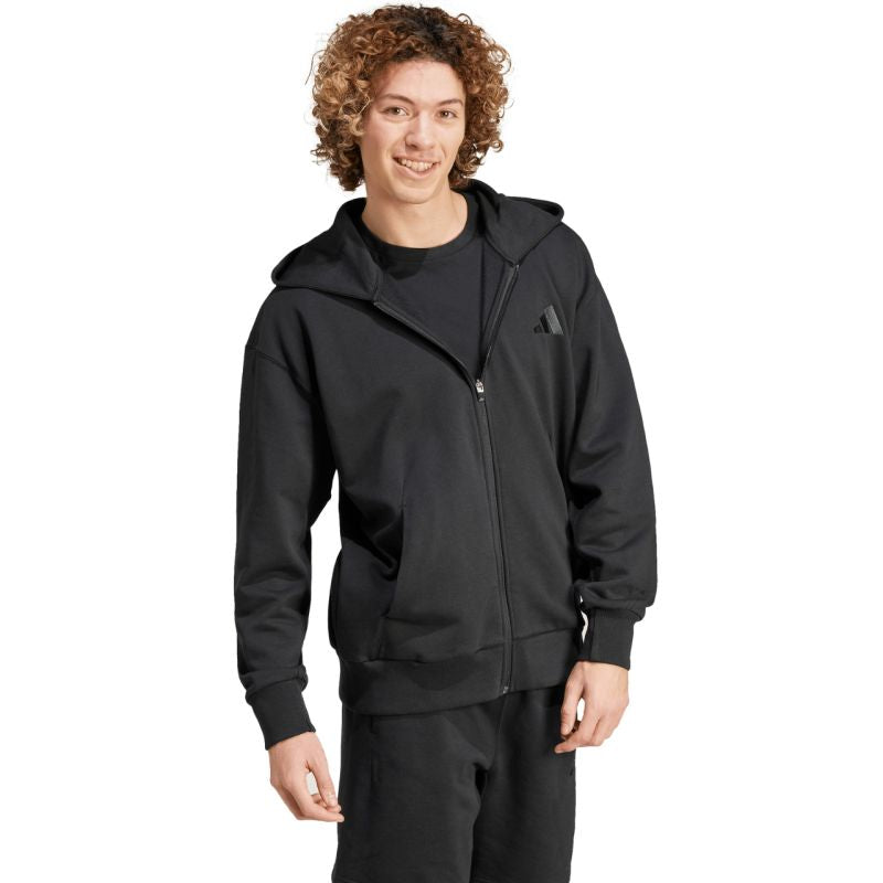 Men's adidas All Szn Fleece Full-Zip Hoodie Black IX1249