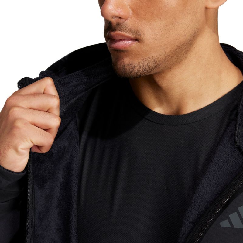 Men's sweatshirt adidas Designed for Training COLD.RDY Full-Zip Hoodie black IN5607