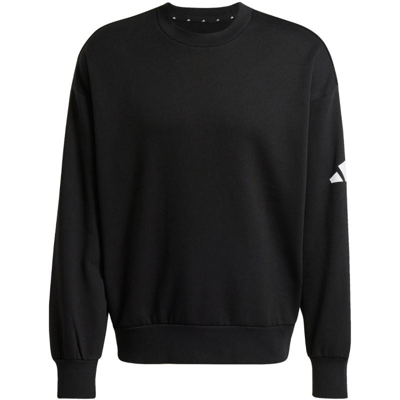 Men's adidas Essentials Loose Fit 3 Bar Logo Sweatshirt Black JF3542
