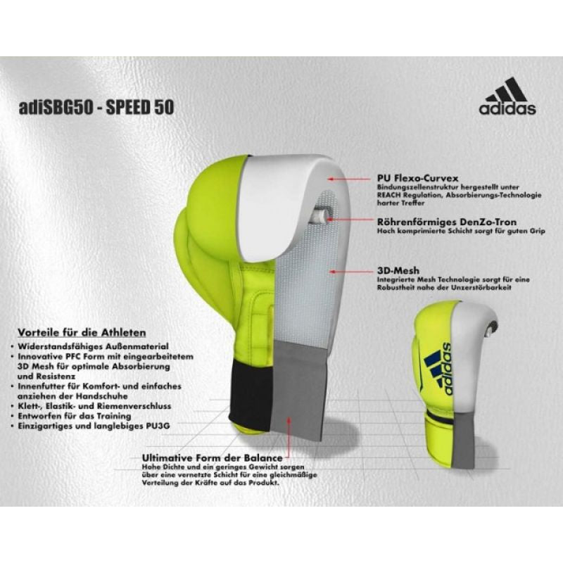 Adidas SPEED 50 red boxing gloves